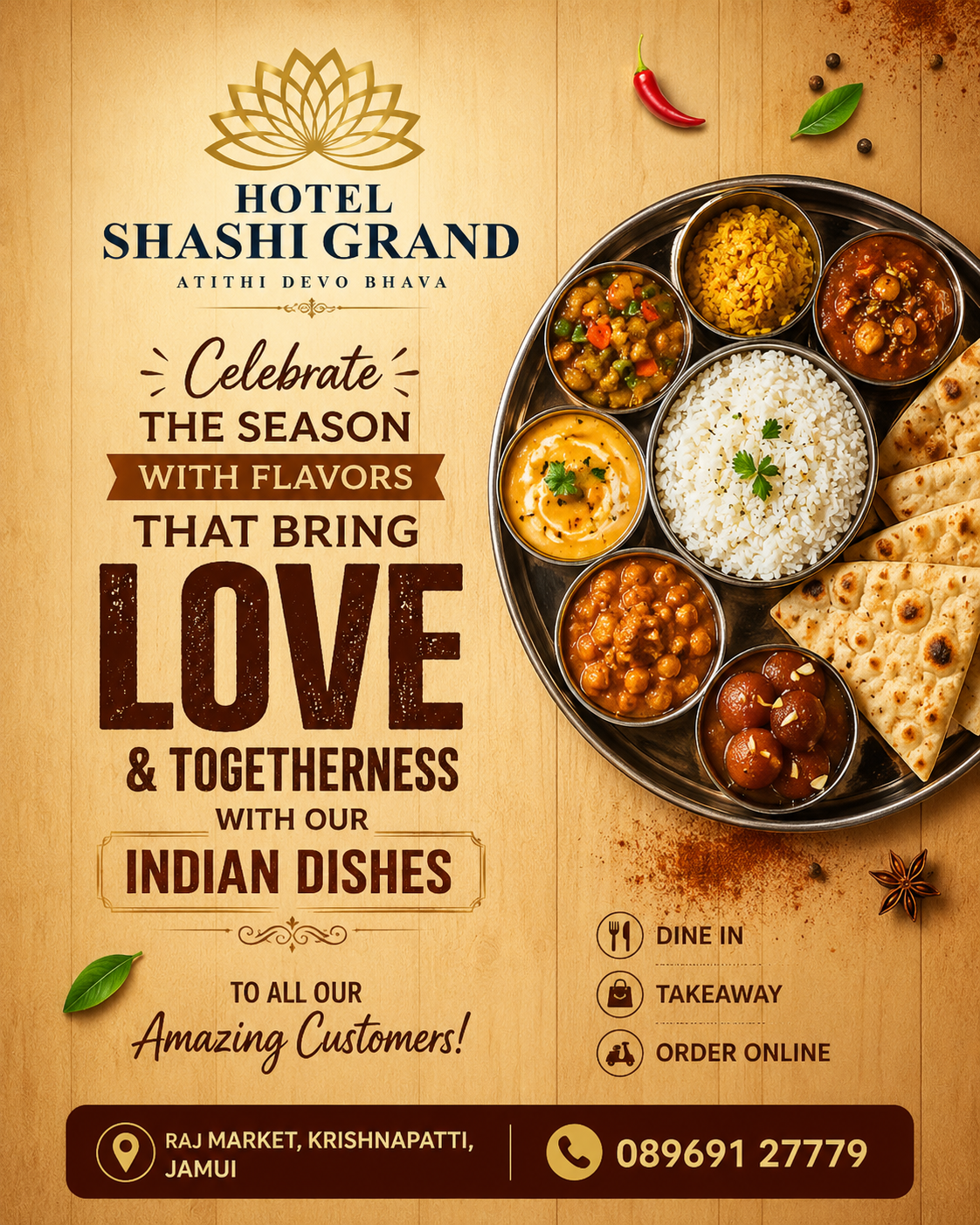 Hotel Shashi Grand — thali post