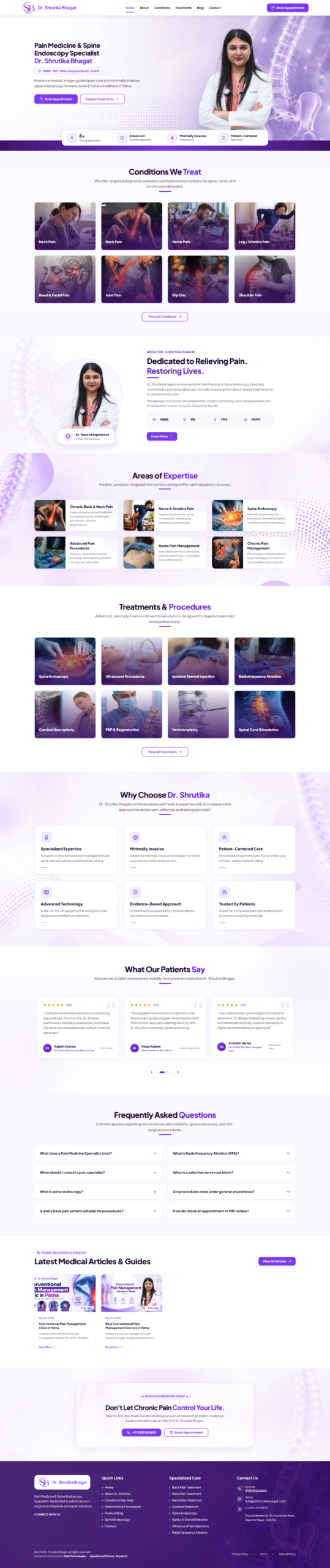 Dr. Shrutika Bhagat website