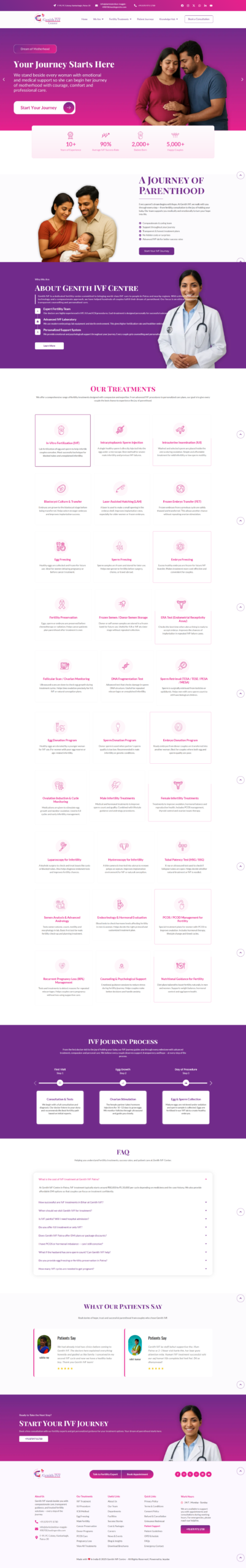 Genith IVF website